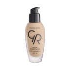 Refect Beauty Golden Rose fluid foundation in a glass bottle with a black pump, providing a smooth satin finish. 27