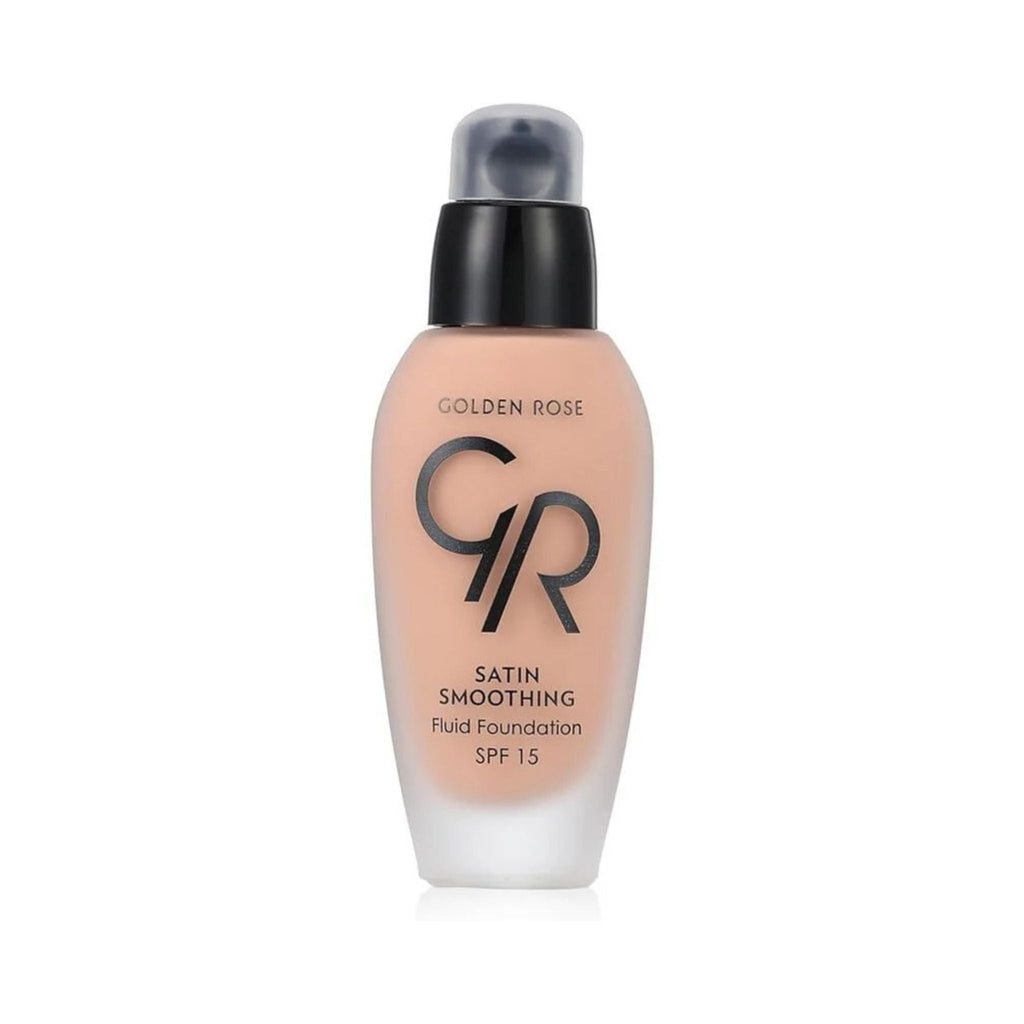 Refect Beauty Golden Rose Fluid Foundation in a glass bottle with a black pump for a smooth satin finish. 21
