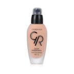 Refect Beauty Golden Rose Fluid Foundation in a glass bottle with a black pump for a smooth satin finish. 21