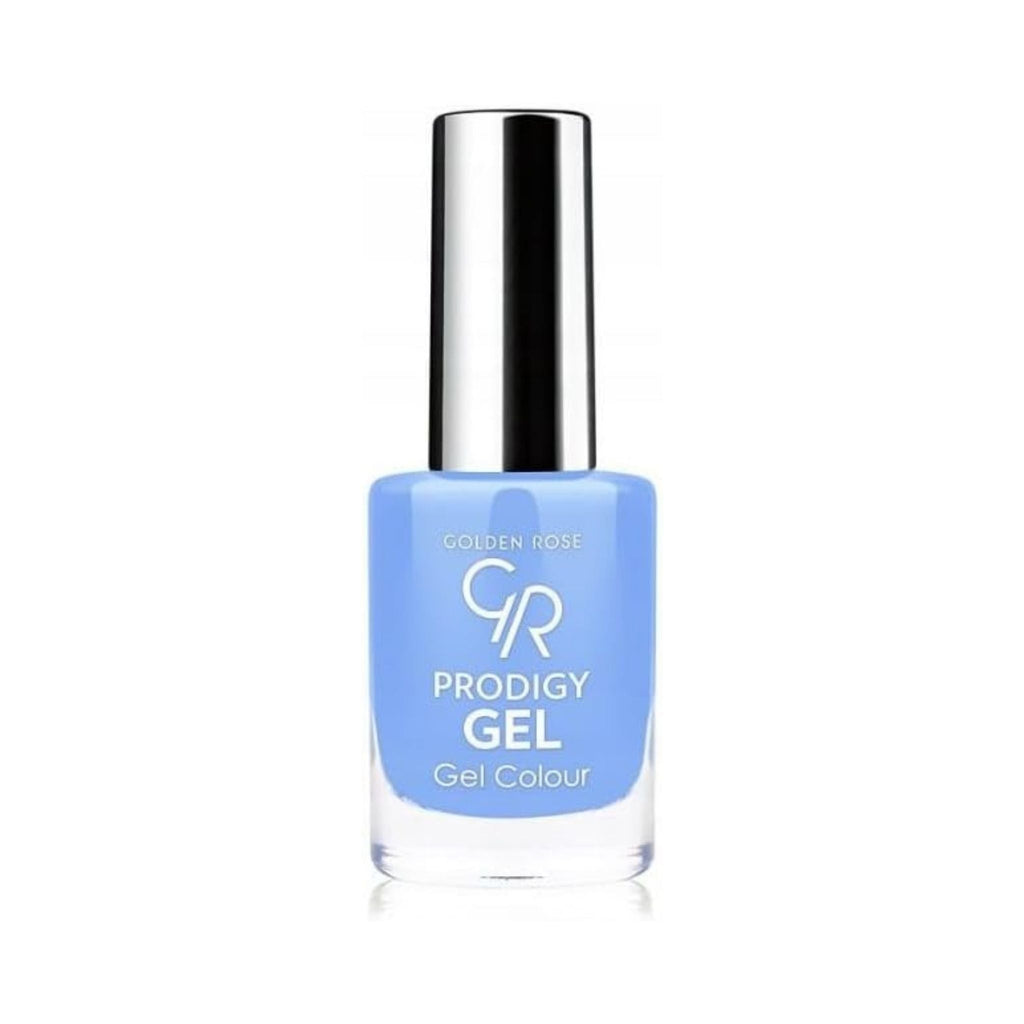 Refect Beauty Golden Rose Prodigy Gel nail polish in a vibrant light blue shade with a glossy gel-effect finish. 06