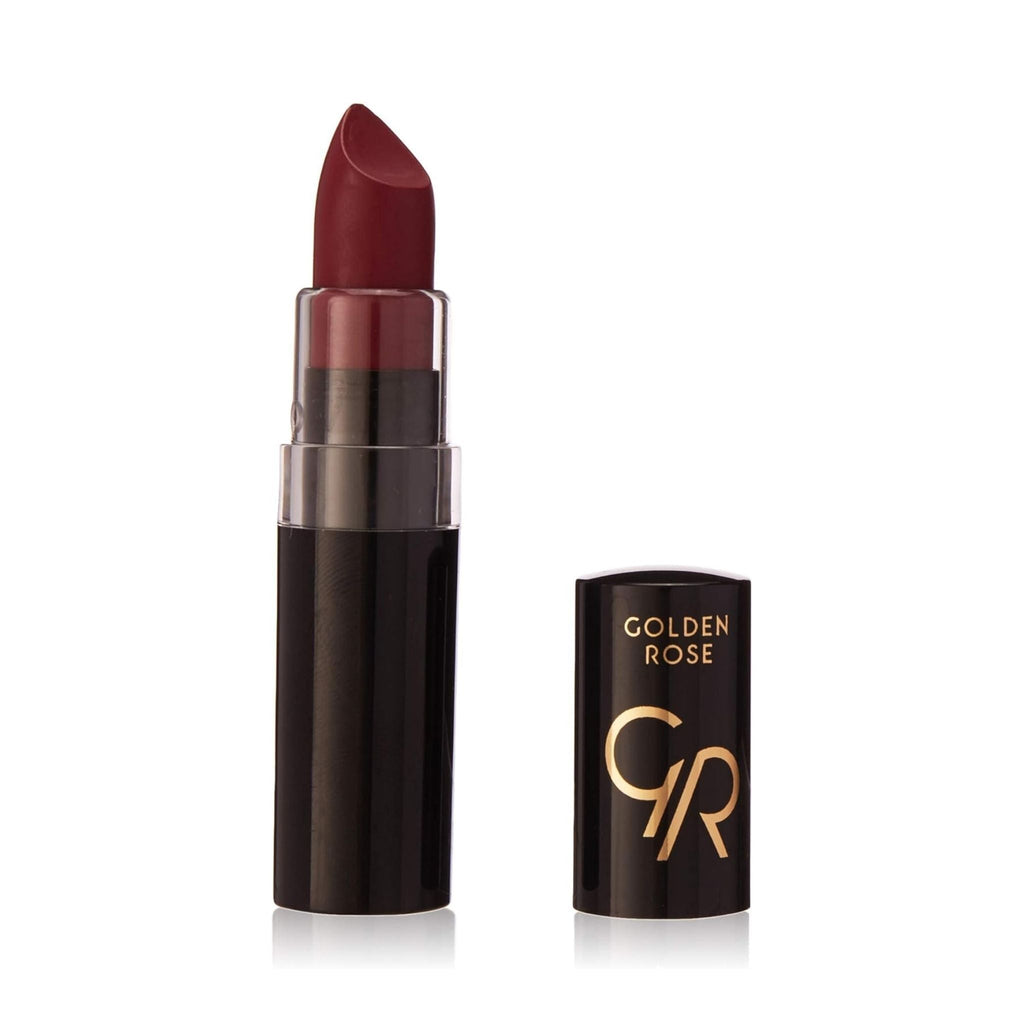 Refect Beauty Golden Rose Vision Lipstick in a deep berry shade with a creamy finish and black packaging 120