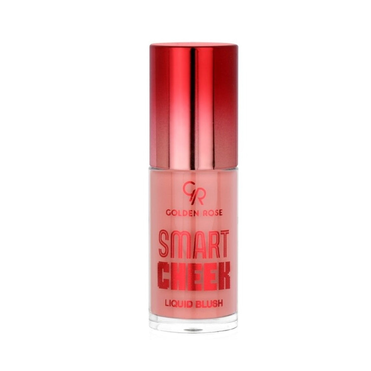 Refect Beauty Golden Rose Smart Cheek liquid blush in a clear bottle with a metallic red cap and applicator 102