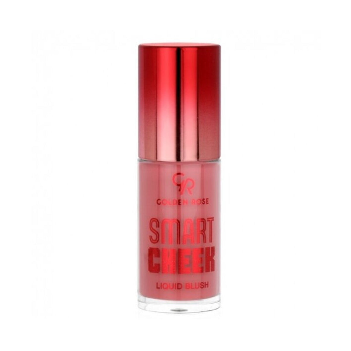 Refect Beauty Golden Rose Smart Cheek liquid blush in a clear bottle with a metallic red cap and applicator 107