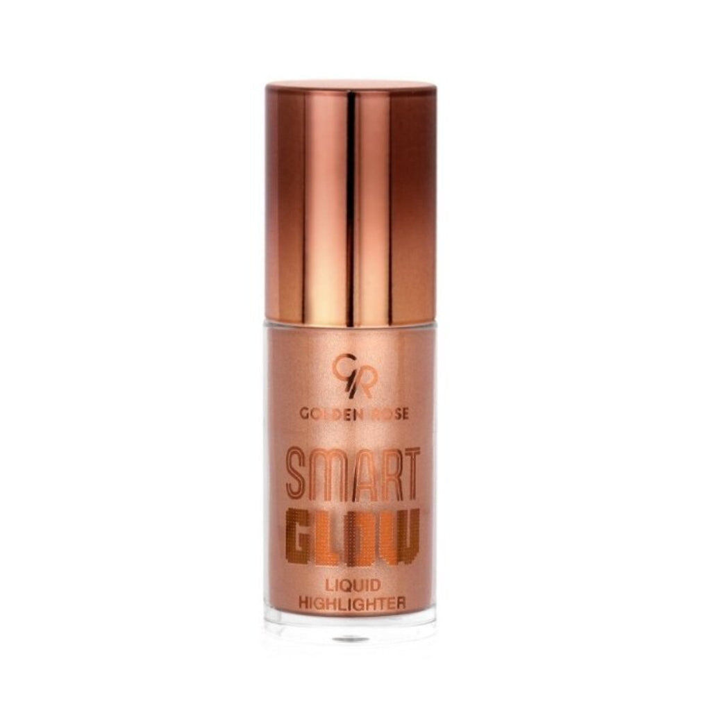 Refect Beauty Golden Rose Smart Liquid Highlighter in a shimmering bronze shade with a metallic cap 204