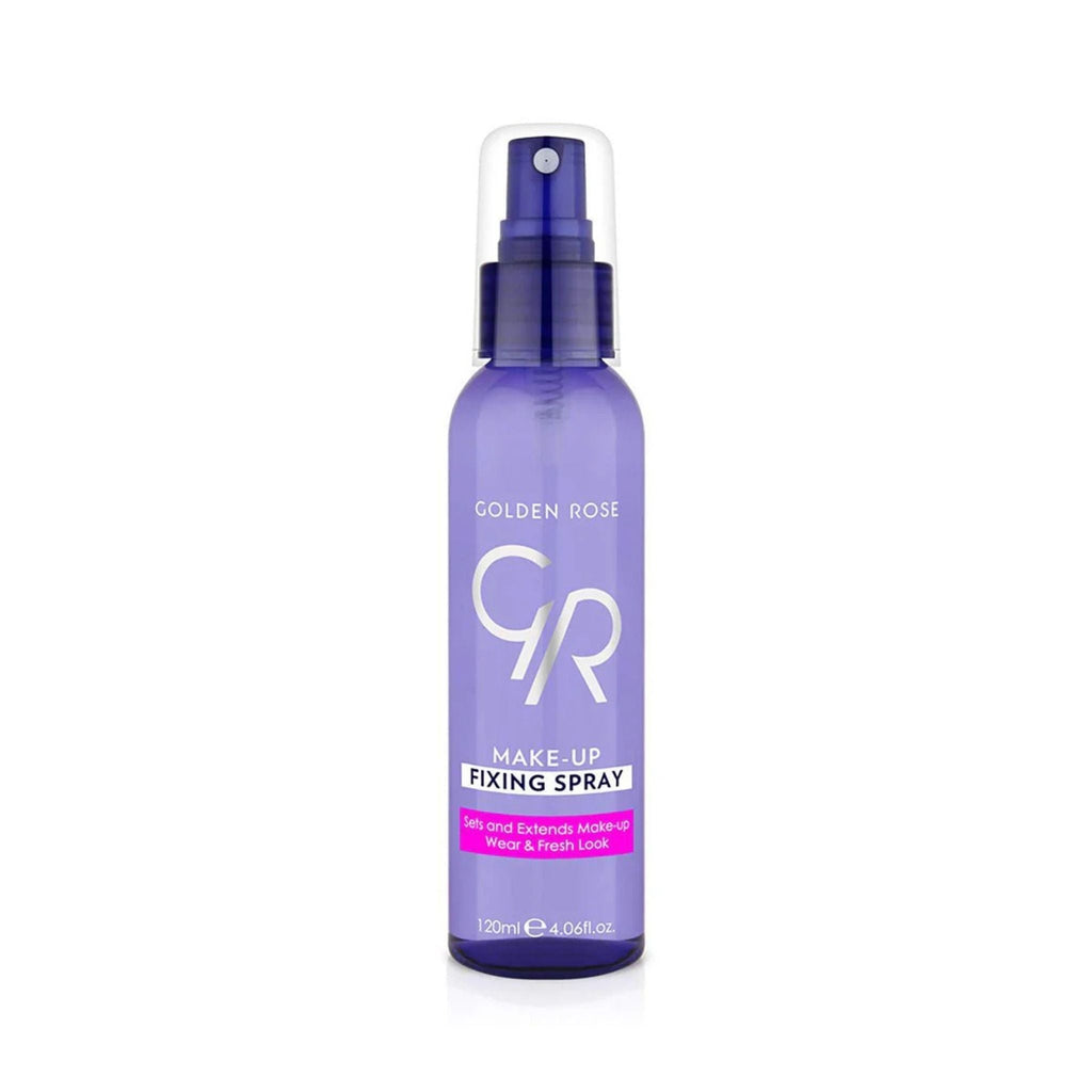 Refect Beauty Golden Rose makeup fixing spray in a purple 120ml bottle for long-lasting fresh makeup finish