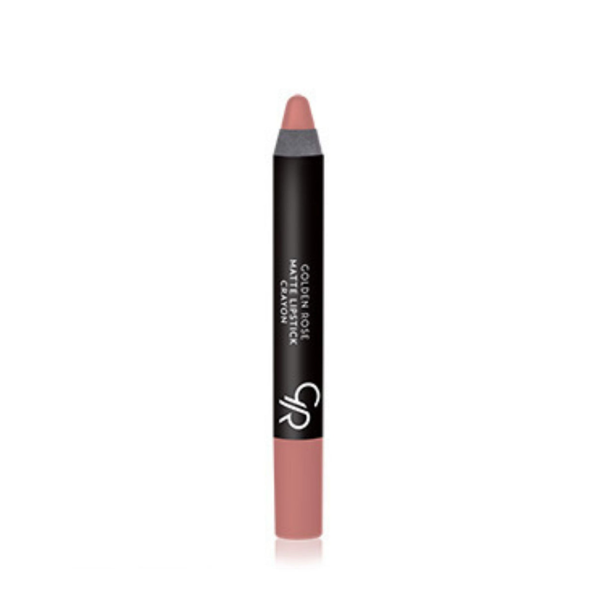 Refect Beauty Golden Rose matte lipstick crayon in a dusty rose shade with a precise pencil tip for easy application.