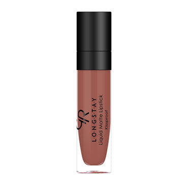 Refect Beauty Golden Rose Longstay liquid matte lipstick in a neutral mauve shade with a black applicator cap 45