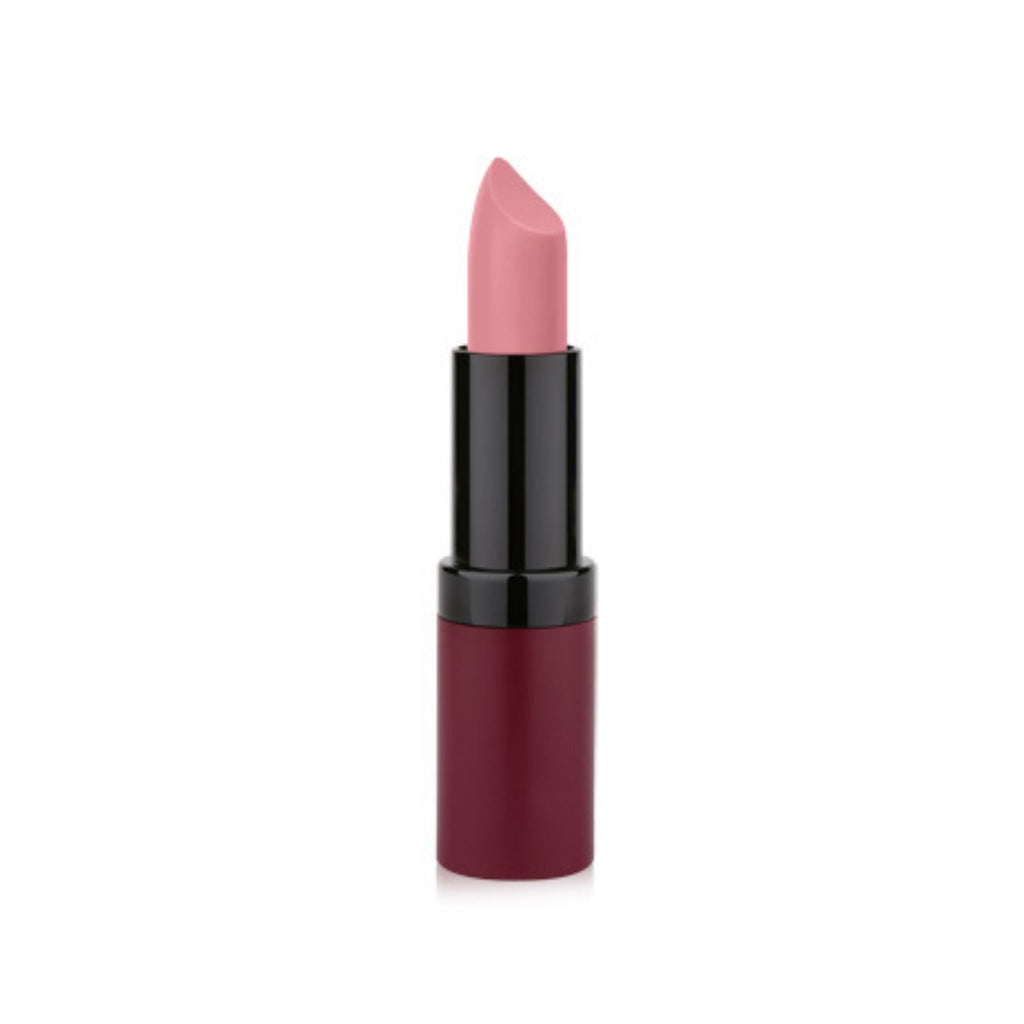 Refect Beauty Golden Rose Velvet Matte Lipstick in a soft pink shade with a rich, creamy finish in a black tube 10