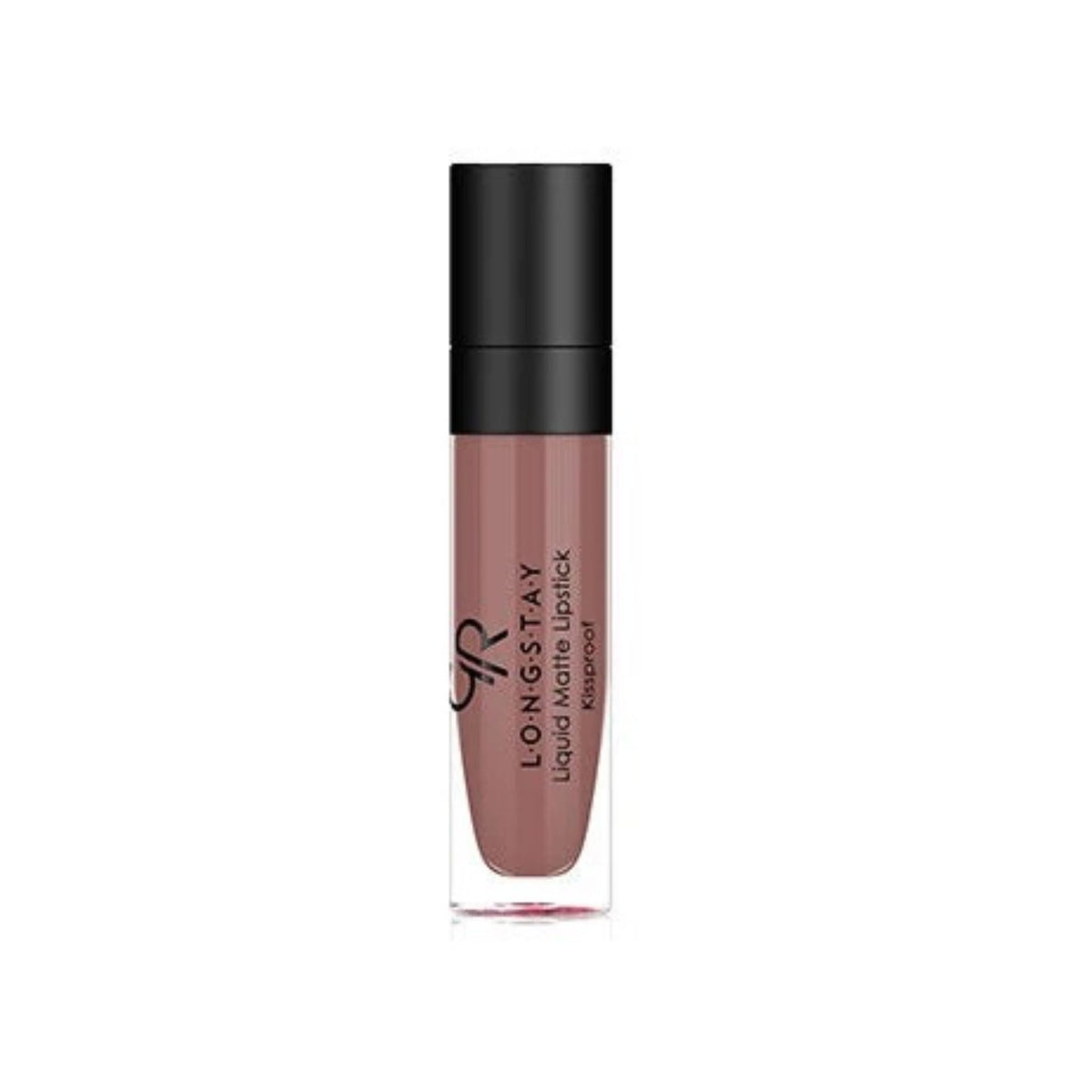 Refect Beauty Golden Rose Longstay liquid matte lipstick in a neutral mauve shade with a sleek applicator tube