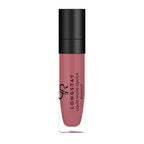 Refect Beauty Golden Rose Longstay liquid matte lipstick in a dusty rose shade with a black cap and clear tube. 35