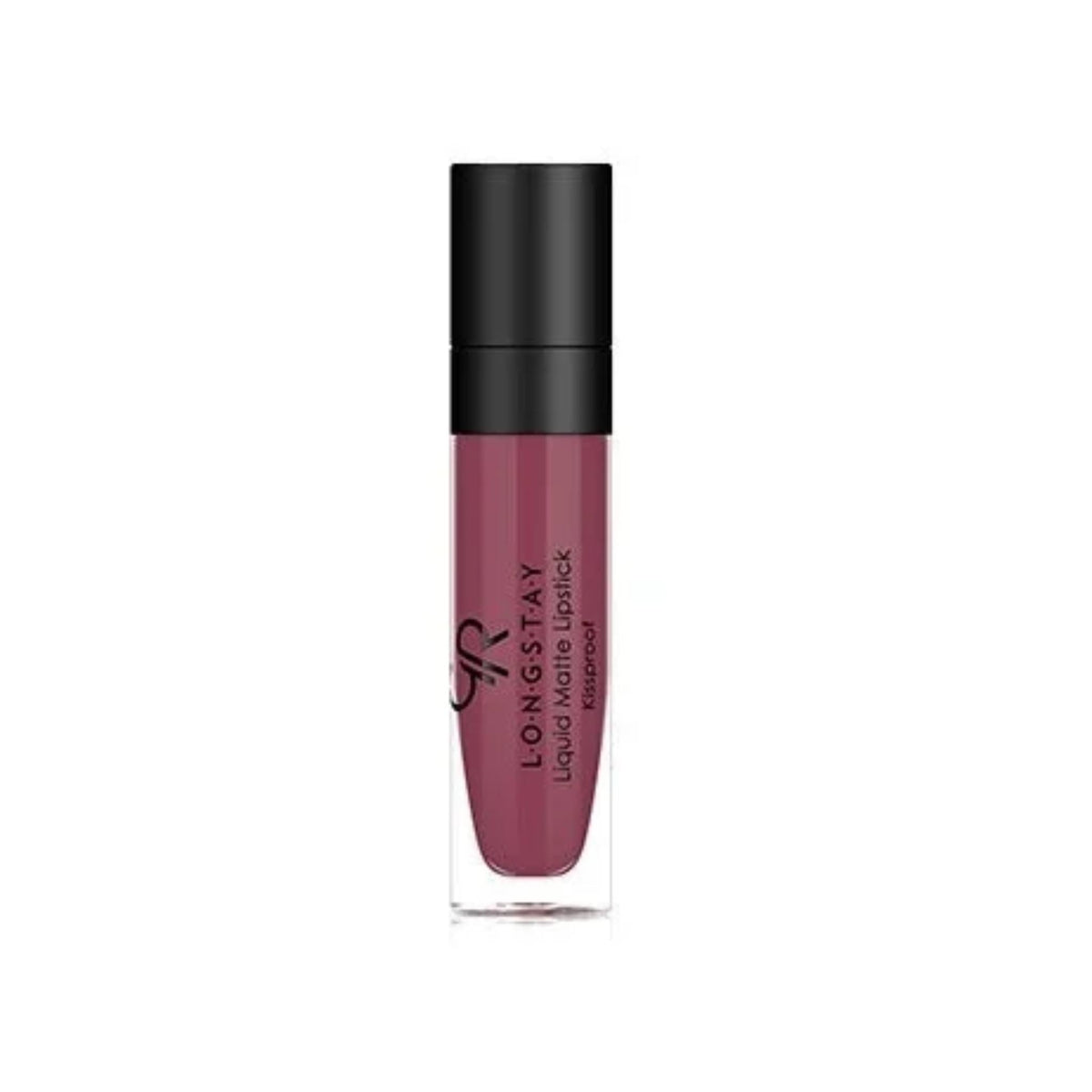 Refect Beauty Golden Rose Longstay liquid matte lipstick in a mauve shade with a clear tube and black cap