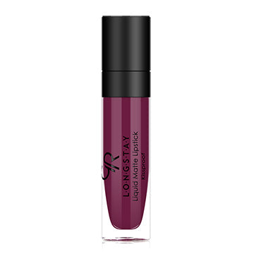 Refect Beauty Golden Rose Longstay liquid matte lipstick in a deep berry shade with a sleek applicator tube 05