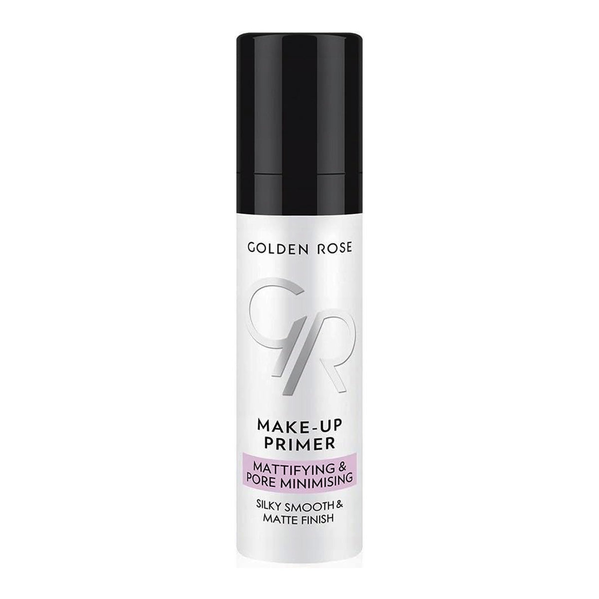 Refect Beauty Golden Rose mattifying and pore minimizing makeup primer in a 30ml white pump bottle.