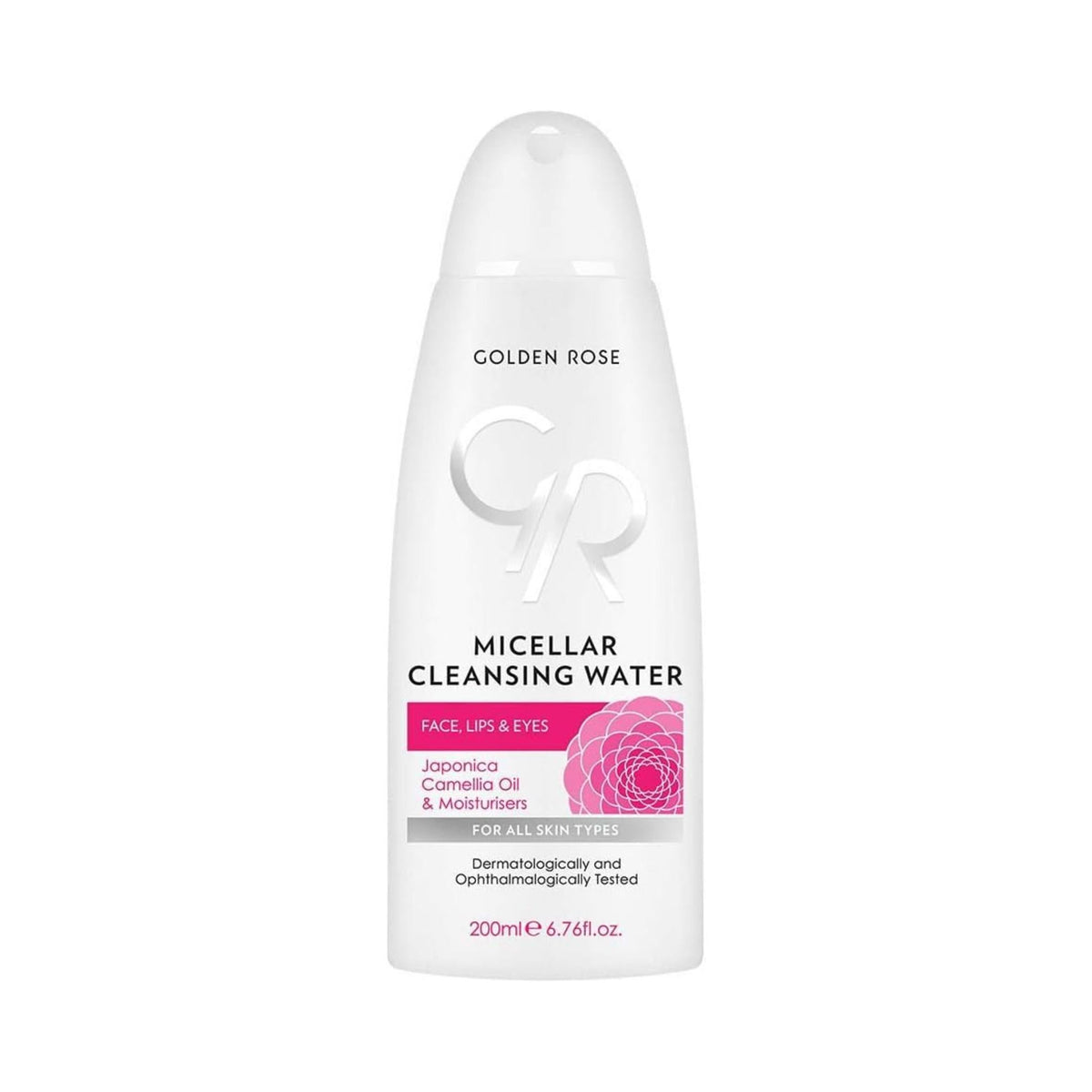 Refect Beauty Golden Rose Micellar Cleansing Water bottle for face, lips, and eyes with Camellia oil.