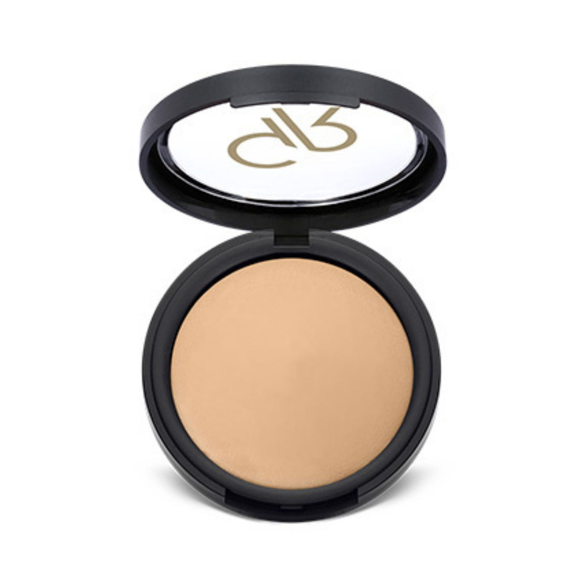 Refect Beauty Golden Rose Mineral Terrabaked face powder in a black compact case with a clear lid 03
