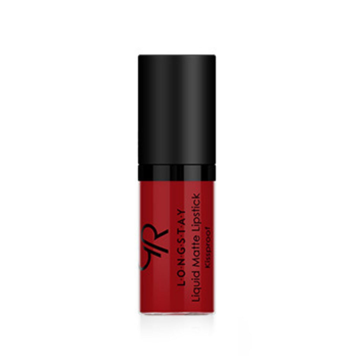 Refect Beauty Golden Rose Longstay mini liquid matte lipstick in a vibrant red shade with a black cap 18