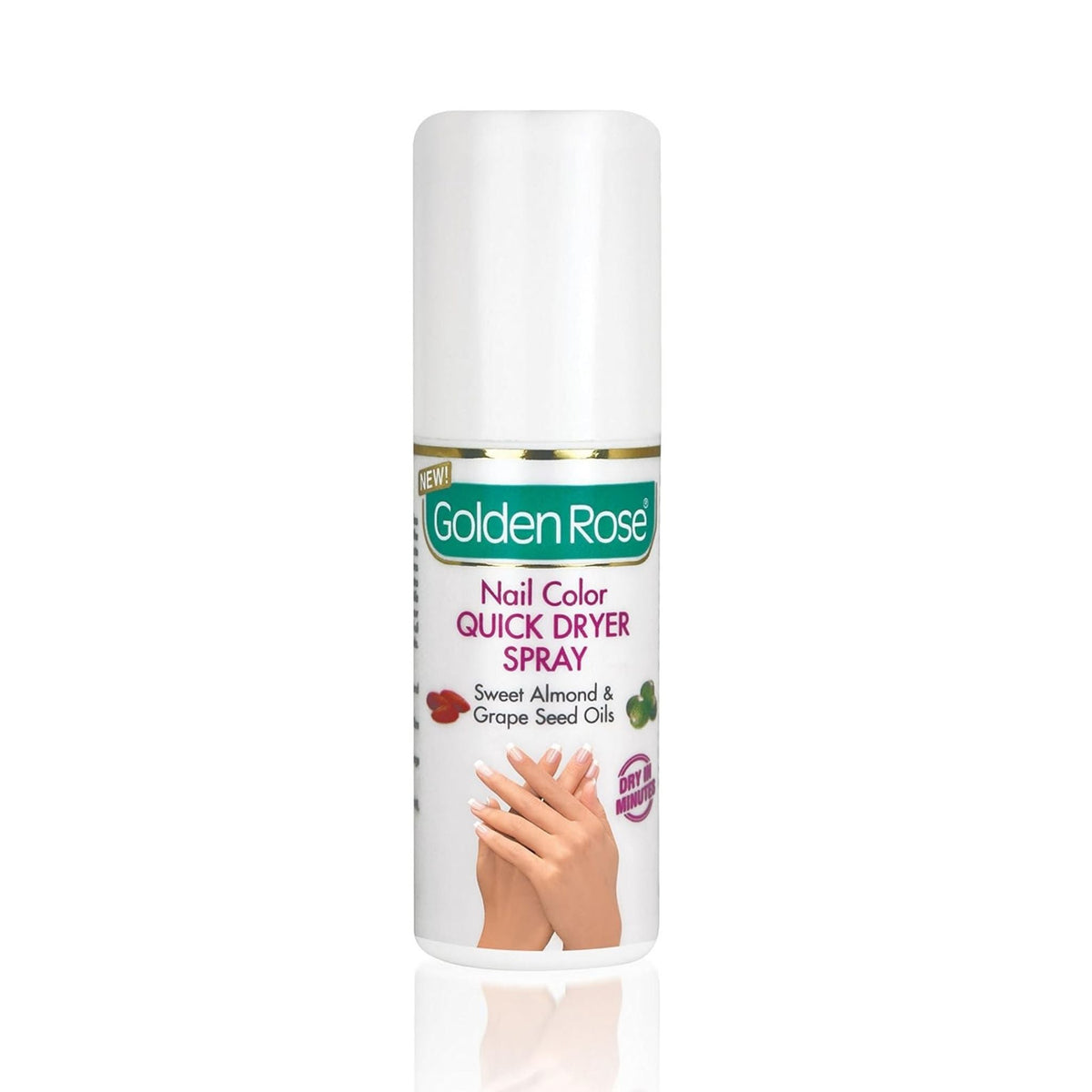 Refect Beauty Golden Rose Quick Dryer Spray bottle for fast nail polish drying with almond and grape seed oils