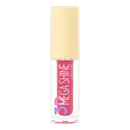 Refect Beauty Golden Rose 3D Mega Shine lip gloss in a vibrant pink shade with a gold cap and mirror-like finish 110