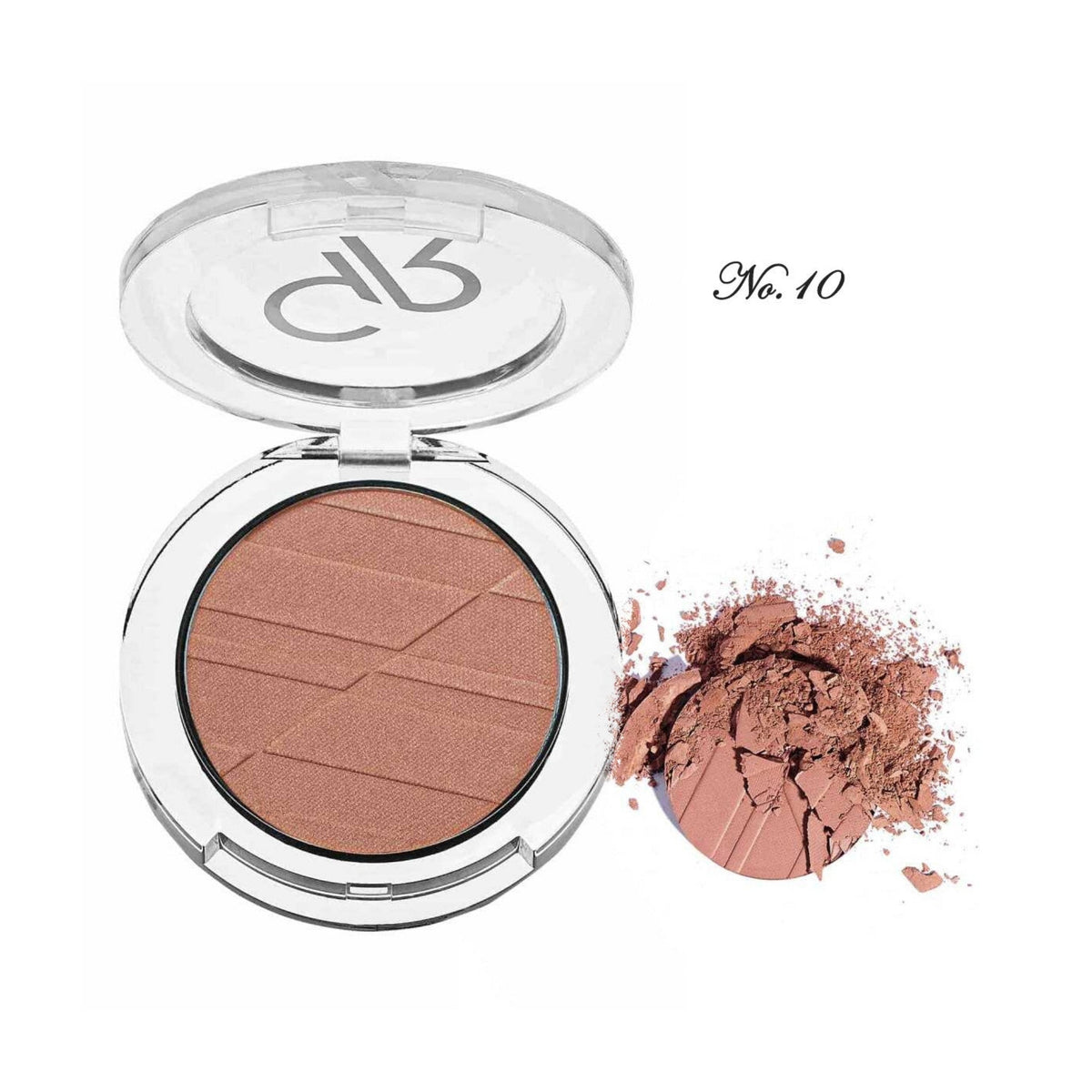 Refect Beauty Golden Rose Powder Blush in shade No. 10 with a silky smooth texture and a natural radiant finish.