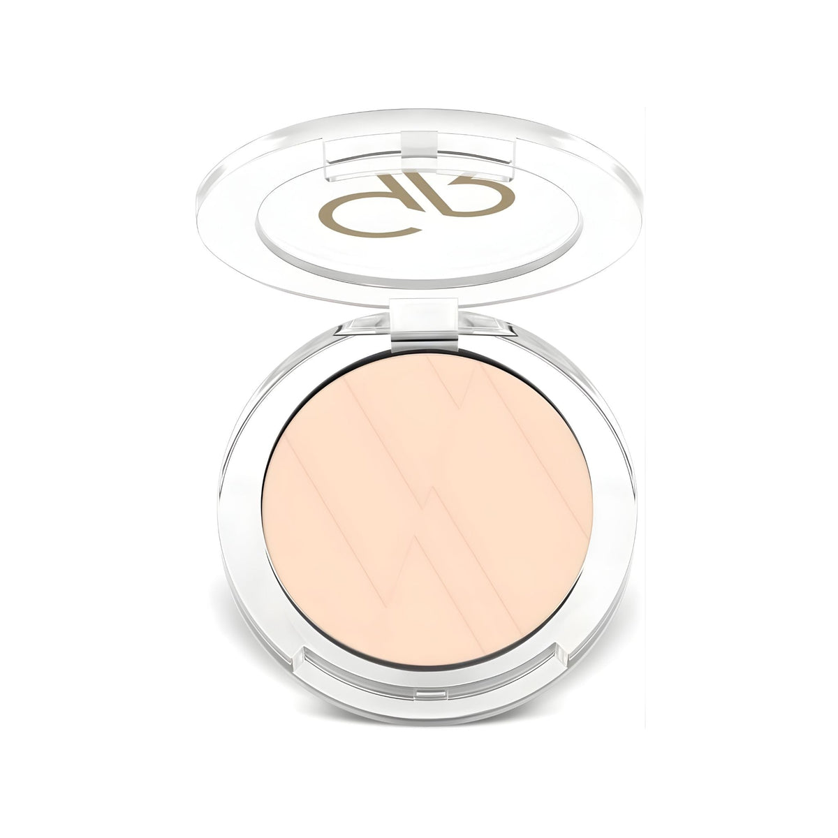 Refect Beauty Golden Rose pressed face powder in a clear compact case for a smooth matte finish and oil control. 102