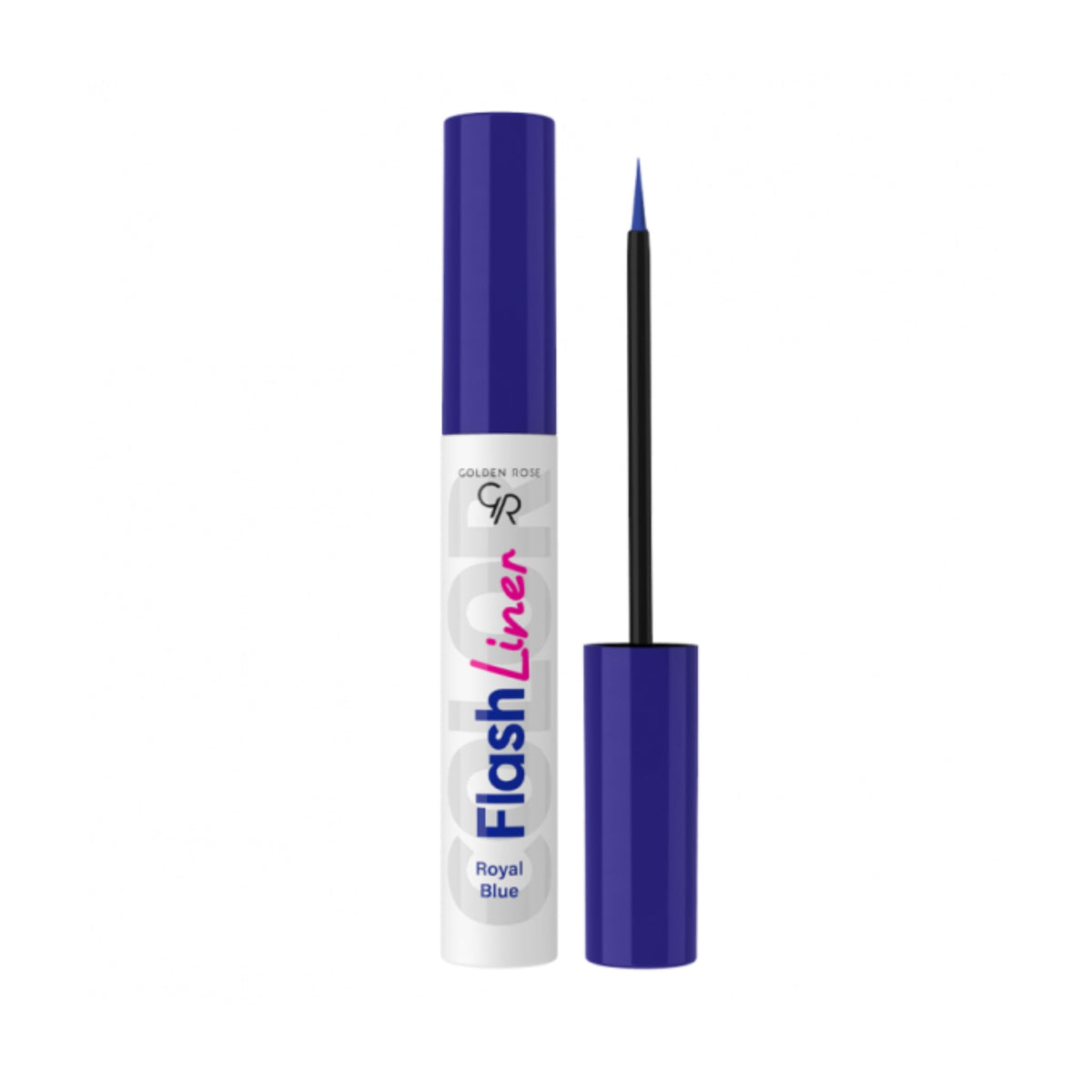 Refect Beauty Golden Rose Flash Liner in Royal Blue with a thin flexible applicator tip for precise application