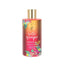 Refect Beauty Golden Rose Exotic Escape shower gel in a pink and orange bottle with tropical floral and fruit design.