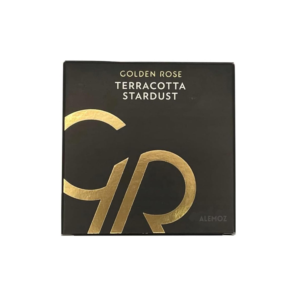 Refect Beauty Golden Rose Terracotta Stardust bronzer compact in a sleek black square case with gold logo detailing.