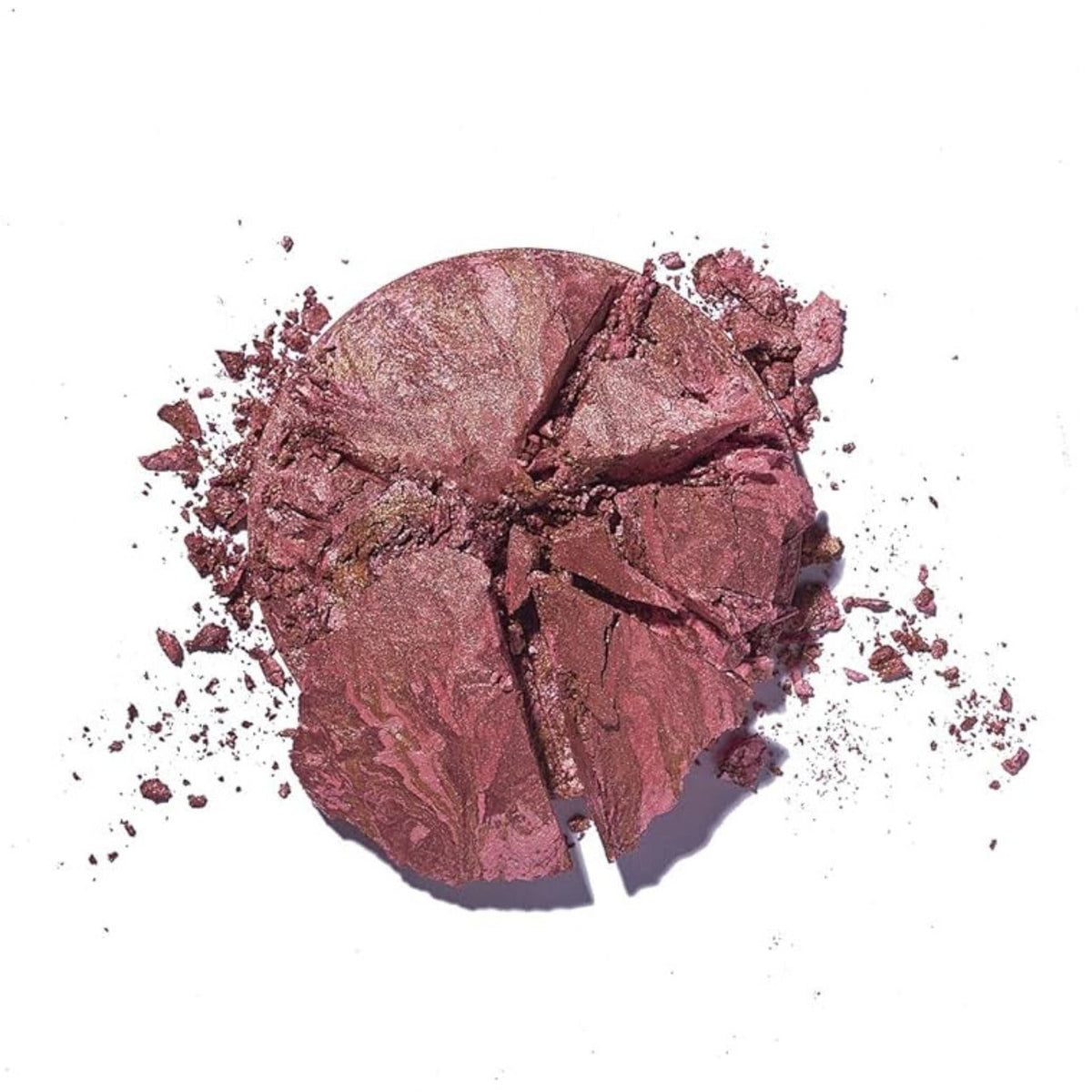 Refect Beauty Golden Rose Terracota Stardust bronzer with a crushed, shimmering rose-gold baked powder texture.