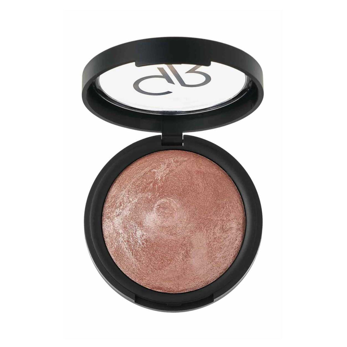 Refect Beauty Golden Rose Terracota Stardust bronzer in a black compact with a shimmering baked powder finish 106