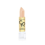 Refect Beauty Golden Rose stick concealer in a creamy beige shade with a gold metallic tube and clear base 01