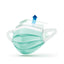 Refect Beauty Evony 3-layer green surgical face mask with soft wide ear loops and breathable filtration design