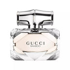 Refect Beauty Gucci Bamboo Eau de Parfum in a faceted glass bottle with a silver bamboo-inspired cap.