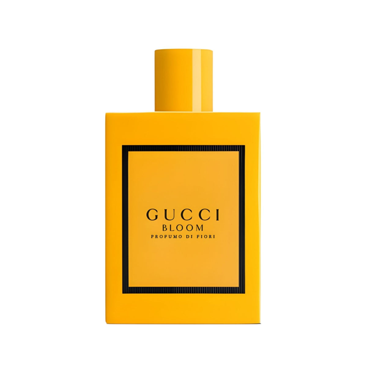 Refect Beauty Gucci Bloom Profumo Di Fiori eau de parfum in a vibrant yellow rectangular bottle with black lettering