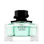 Refect Beauty Gucci Flora Eau de Toilette perfume bottle with a light green liquid and a black bow on the cap