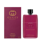 Refect Beauty Gucci Guilty Absolute Pour Femme perfume bottle and box in deep berry purple with gold logo branding