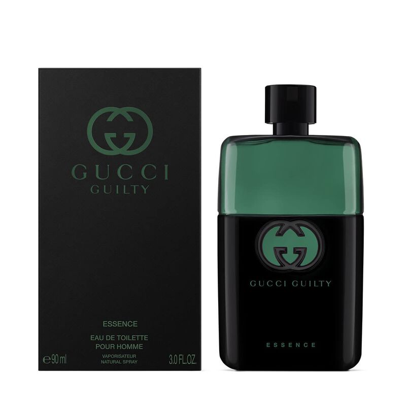Refect Beauty Gucci Guilty Essence Pour Homme eau de toilette bottle and black box packaging