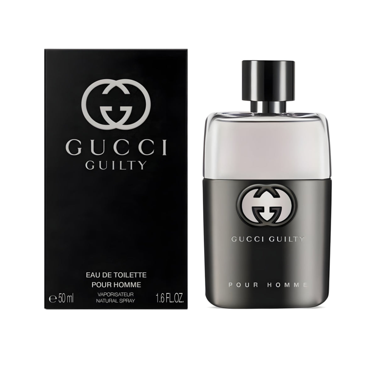 Refect Beauty Gucci Guilty Pour Homme Eau de Toilette 50ml bottle and black packaging box