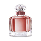 Refect Beauty Guerlain Mon Guerlain Eau de Parfum Intense in a clear glass bottle with a rose gold metallic collar.