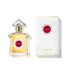 Refect Beauty Guerlain Samsara Eau de Parfum bottle and white box packaging featuring a red circular logo