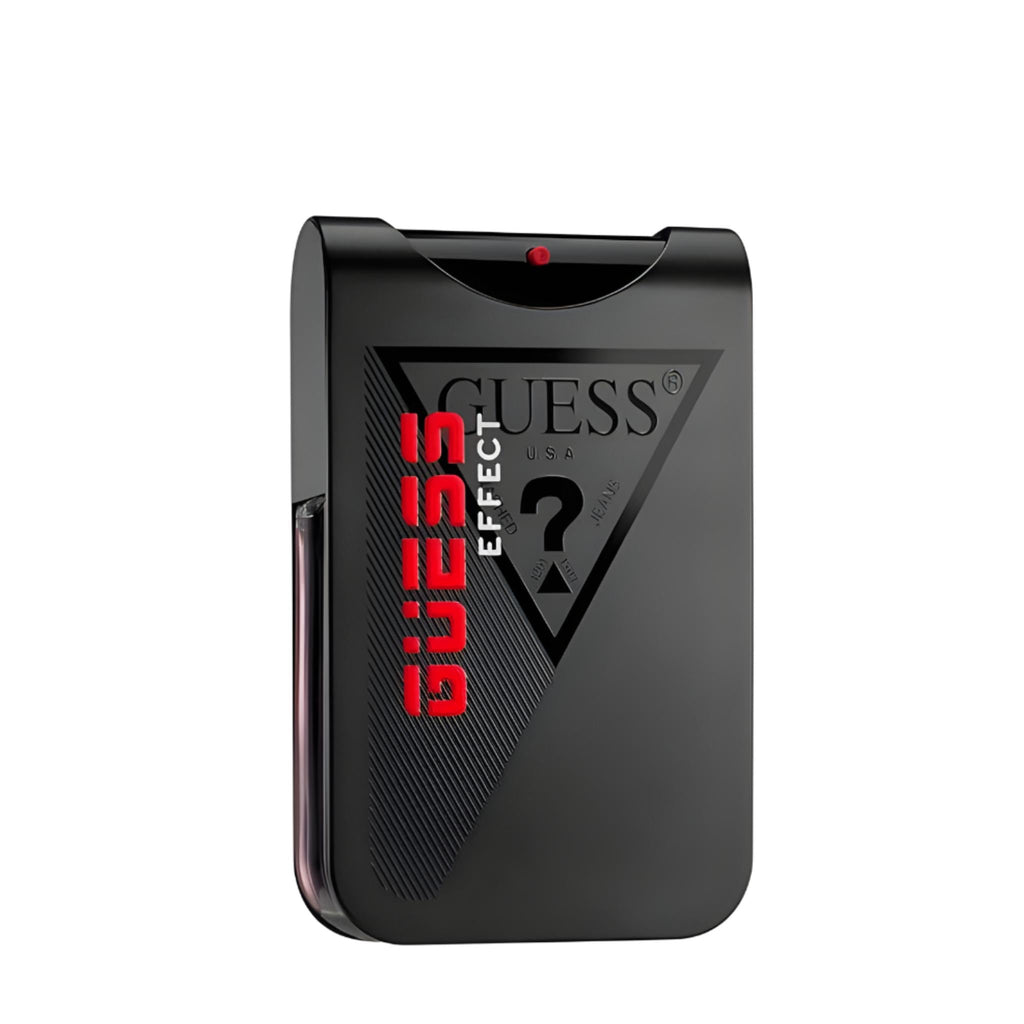 Refect Beauty Guess Effect Eau de Toilette in a sleek black rectangular bottle with red logo branding