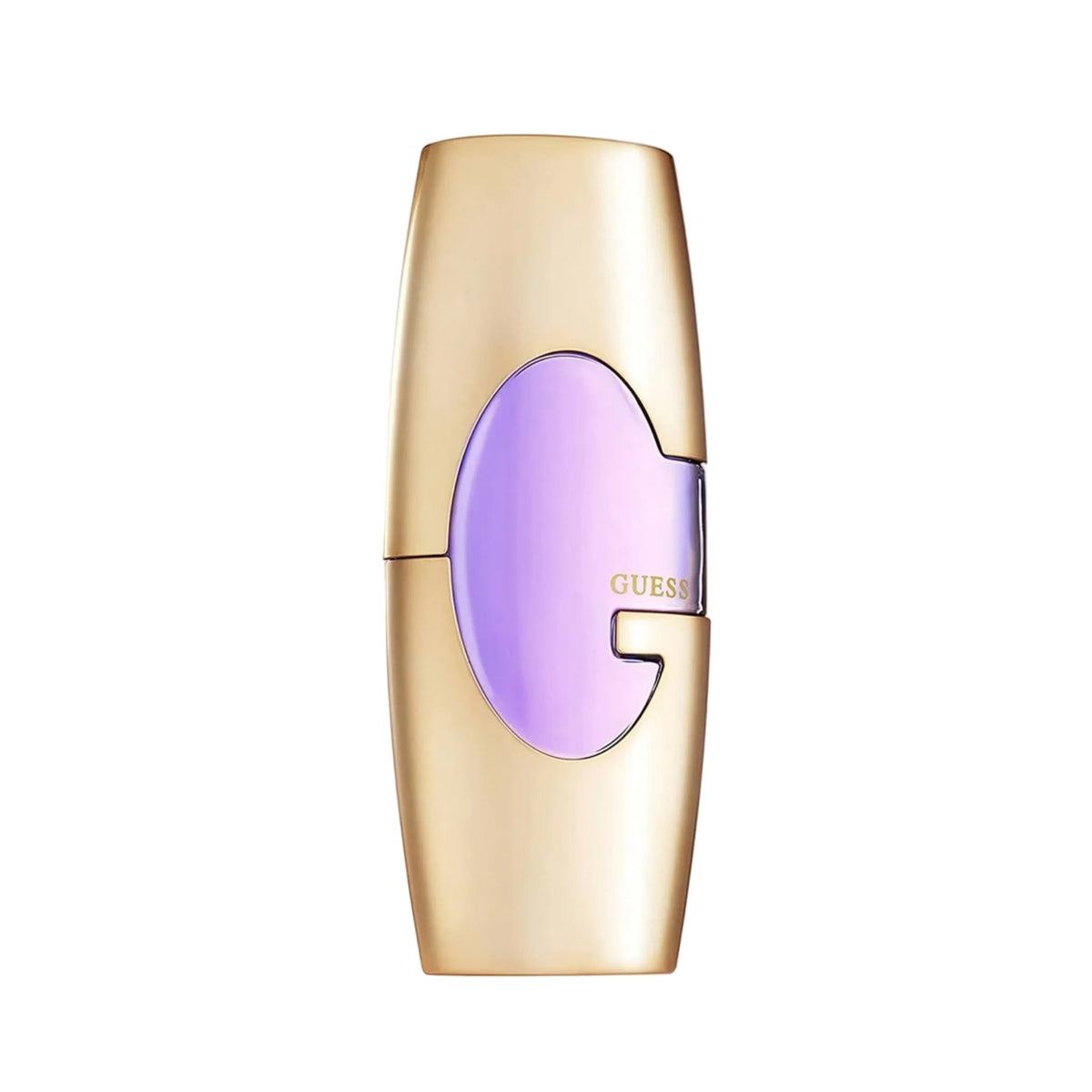 Refect Beauty Guess Gold Eau de Parfum in a sleek metallic gold bottle with a purple center accent