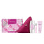 Refect Beauty Guess Pink women's gift set featuring perfume, body lotion, travel spray, and a pink triangular pouch.
