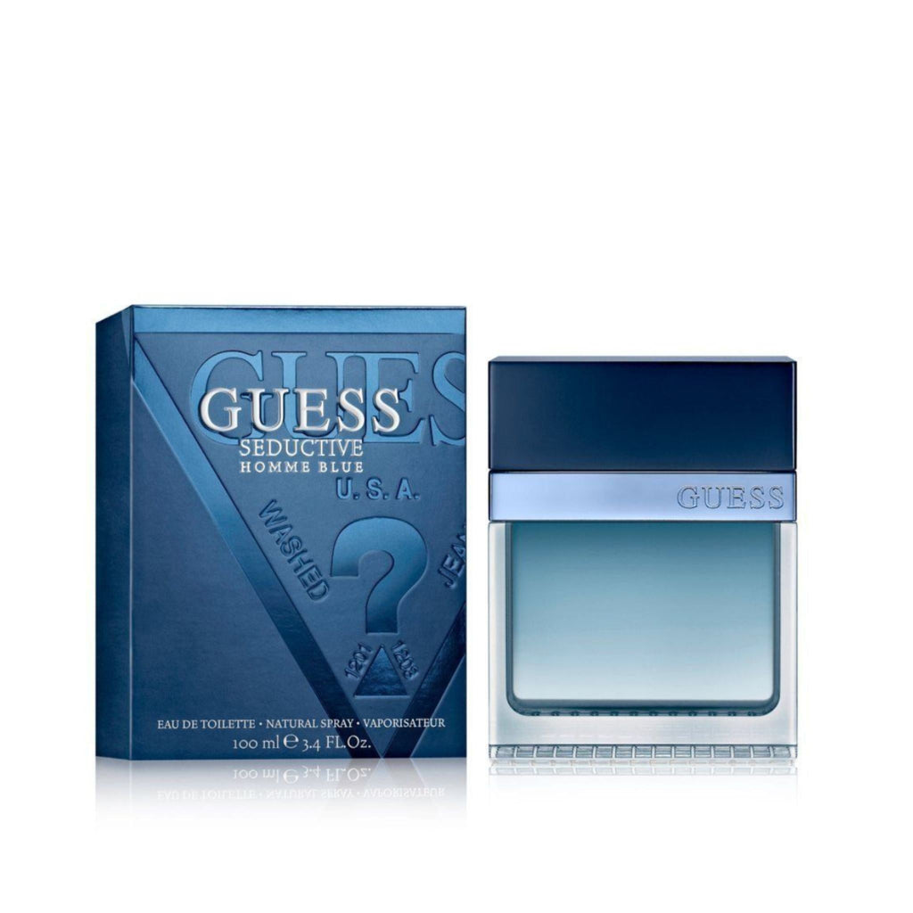 Refect Beauty Guess Seductive Blue for Men Eau de Toilette bottle and blue box packaging