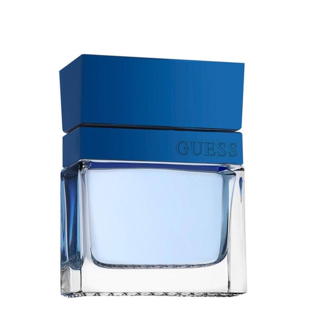 Refect Beauty Guess Seductive Blue for Men eau de toilette in a square glass bottle with a deep blue cap