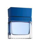 Refect Beauty Guess Seductive Blue for Men eau de toilette in a square glass bottle with a deep blue cap
