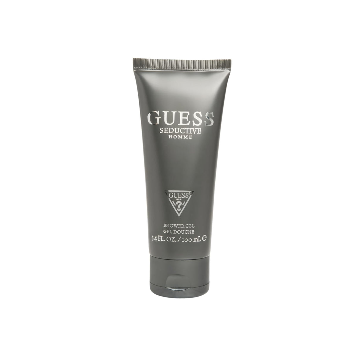 Refect Beauty Guess Seductive Homme 100ml shower gel tube in grey with silver branding