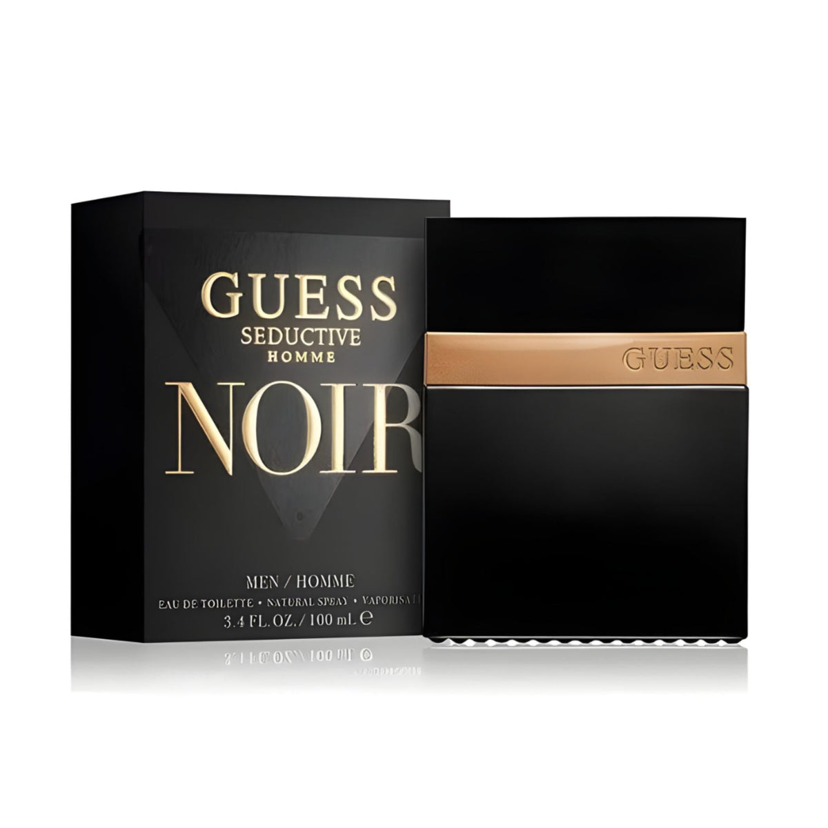 Refect Beauty Guess Seductive Noir for Men eau de toilette bottle and black packaging box