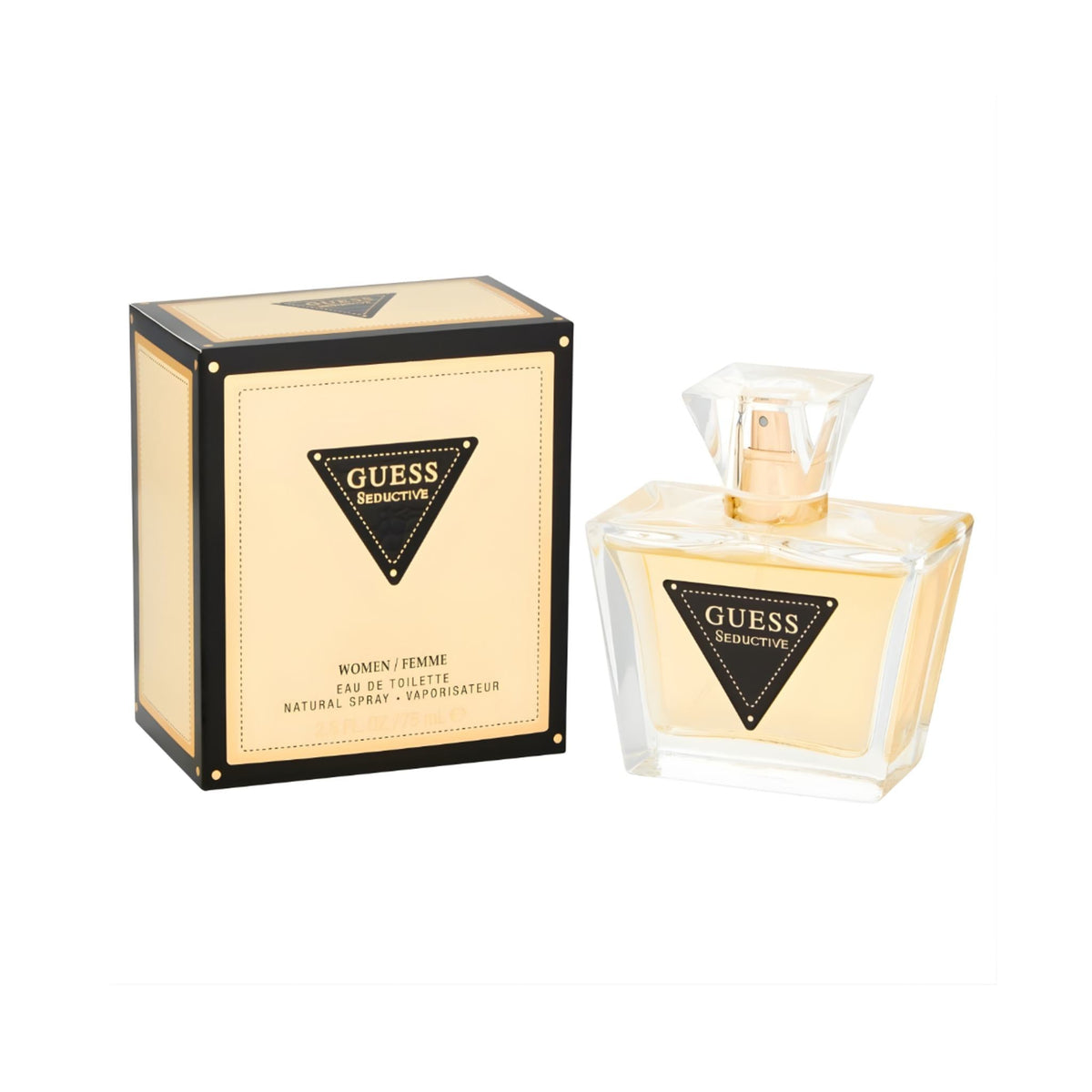Refect Beauty Guess Seductive Eau de Toilette perfume bottle and box with gold and black branding
