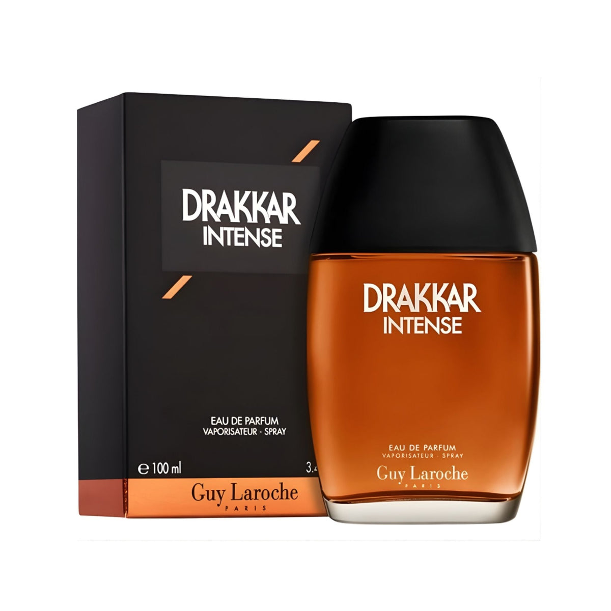 Refect Beauty Guy Laroche Drakkar Intense eau de parfum bottle and black box packaging for men