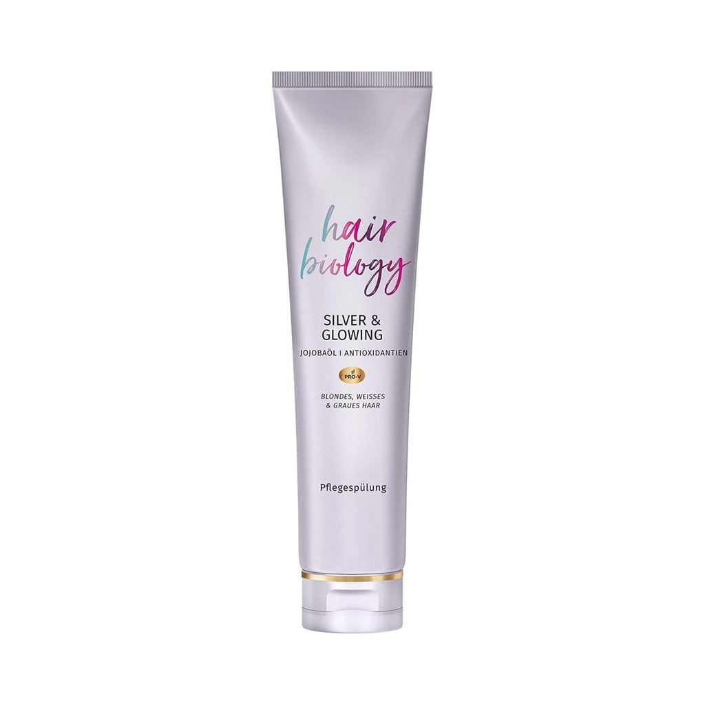 Refect Beauty Hair Biology Silver & Glowing conditioner tube for blonde, grey, and white hair with jojoba oil.